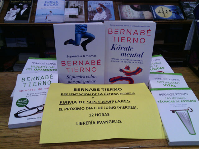 La Liberia Evangelio acoge esta mañana la presentación de la última novela de Bernabe Tierno