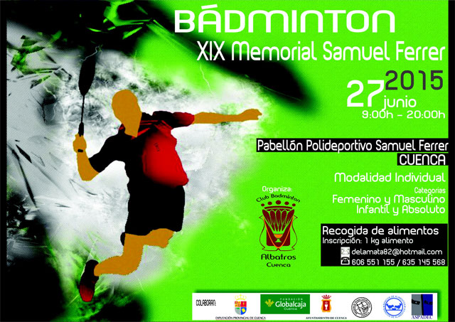Abierta las inscripciones para el XIX Memorial Samuel Ferrer de Bádminton