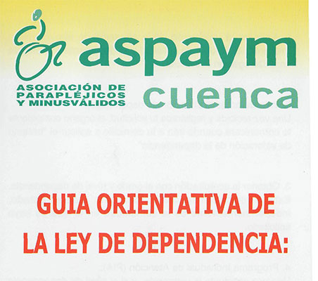 ASPAYM Cuenca presenta el próximo lunes  una guía sobre los servicios y prestaciones de la ley de dependencia