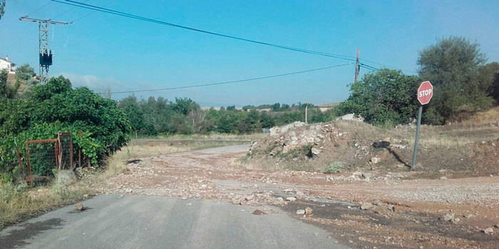 Importantes daños en cultivos en la zona de La Alcarria por una fuerte tromba de agua y granizo caída en la tarde del domingo