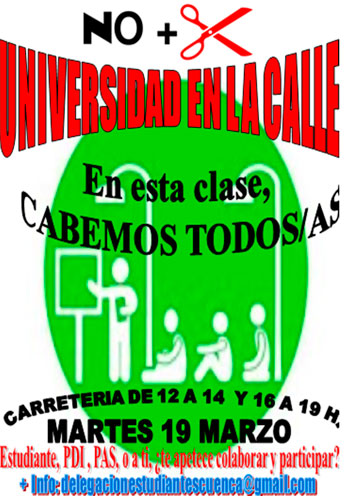 La Universidad sale a la calle el próximo martes