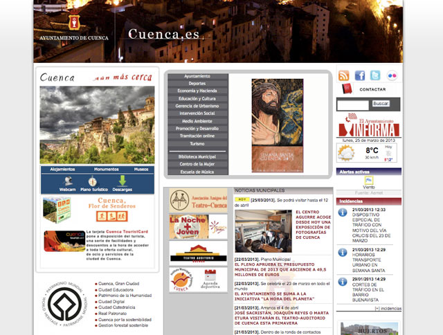 La Defensora del Pueblo admite la queja del PP sobre el uso partidista de la web cuenca.es