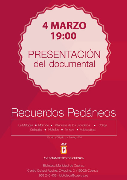 Hoy se presenta el documental “Recuerdos pedáneos”, dedicado a las ocho pedanías de la capital