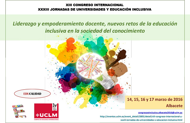 La UCLM acogerá el XIII Congreso Internacional y las XXIII Jornadas de Universidades y Educación Inclusiva