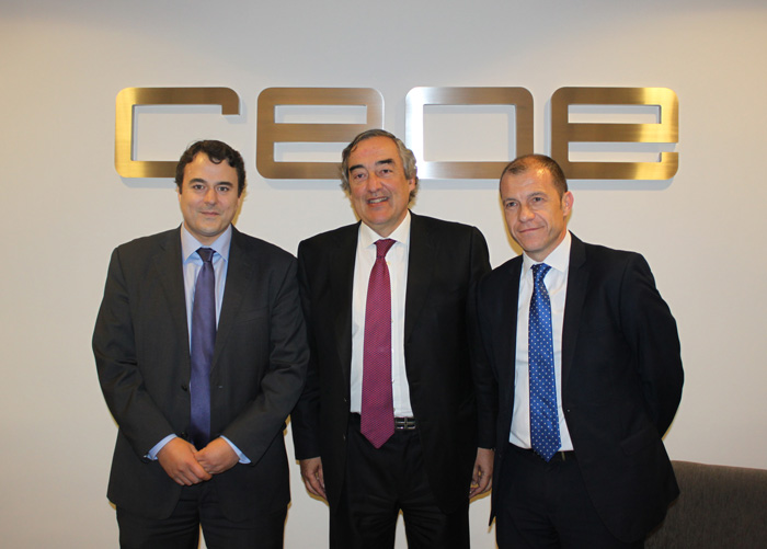 David Peña mantiene un encuentro con el presidente de CEOE, Juan Rosell