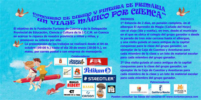 Los componentes de la clase ganadora del primer premio del concurso “Un viaje mágico por Cuenca” viajan al albergue “El aprendiz de magia”