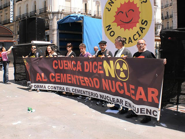 La Plataforma contra la ATC en Cuenca estuvo en la manifestación antinuclear de ayer en Madrid