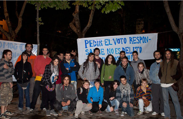 Acampada en Cuenca en solidaridad con los manifestantes de la Plaza de Sol