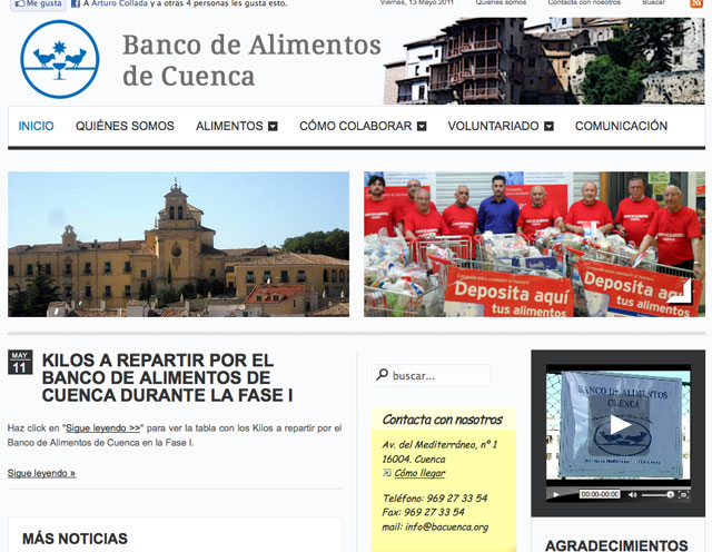 El Banco de Alimentos de Cuenca estrena nueva web