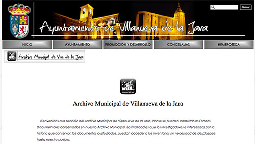 El Archivo Municipal de Villanueva de la Jara en la red