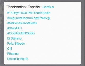 #StopATC tendencia global en twitter durante el  4 de mayo