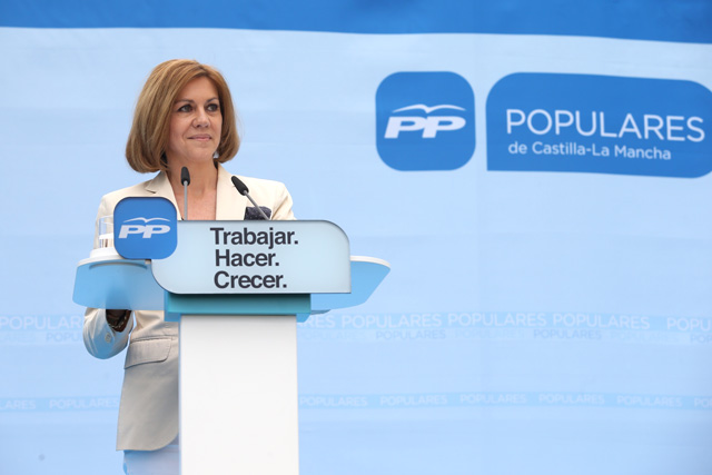 Cospedal espera conseguir la mayoría absoluta para seguir trabajando por el progreso de Castilla-La Mancha