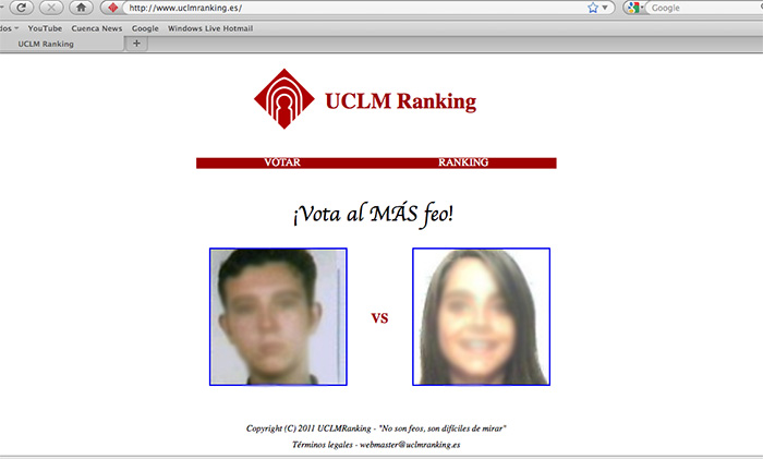 Indignación entre los alumnos de la UCLM por la aparición de una web con sus fotografías 