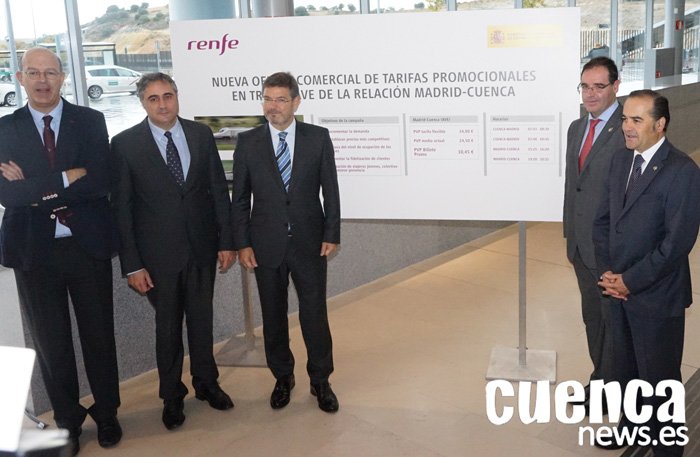 Mariscal califica de “día histórico” el que vive hoy Cuenca con el anuncio del ministro Catalá de nuevas tarifas en el trayecto de AVE Madrid-Cuenca