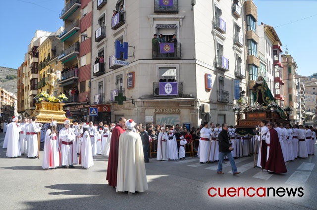 La Procesión del Encuentro hace vibrar a Cuenca el domingo de Pascua