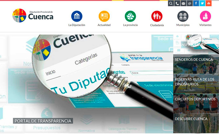 Diputación apuesta por la cercanía a los ciudadanos y pone en marcha el Portal de Transparencia