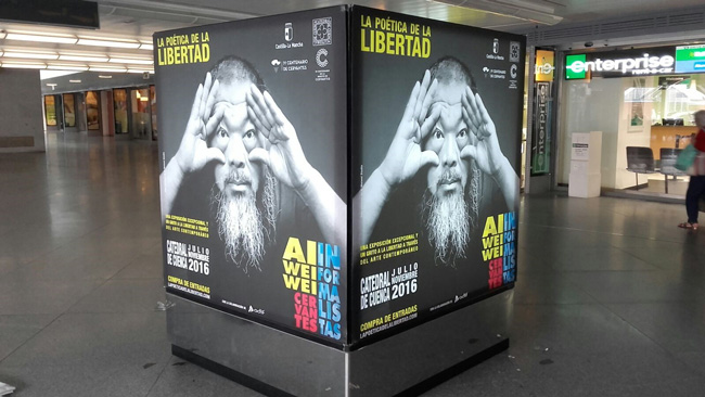  Arranca la campaña de promoción de la exposición “La poética de la libertad” en las estaciones de Madrid y Valencia y en los trenes AVE