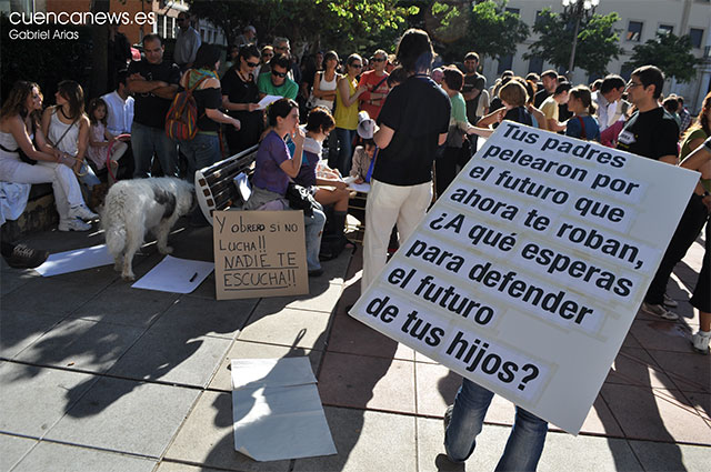 Jóvenes de CCOO de Cuenca apoya las movilizaciones surgidas desde el 15-M 