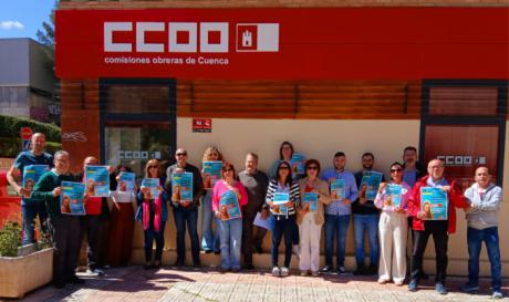 CCOO Cuenca se concentra ante el suspenso en prevención de muchas empresas y las trágicas consecuencias para sus plantillas