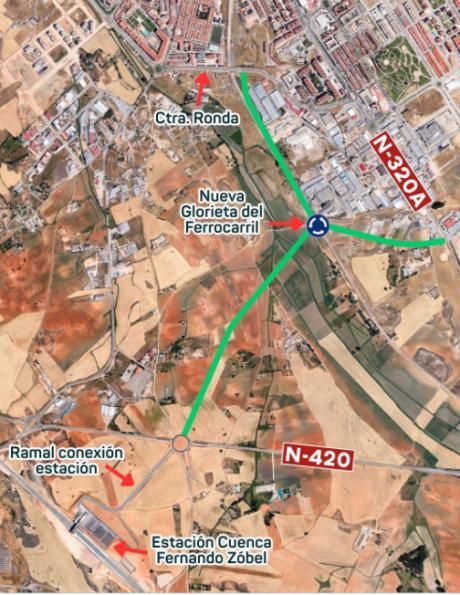 El Gobierno autoriza a Transportes a invertir 15,2 millones de euros en una nueva carretera que conectará el centro de Cuenca y la estación de alta velocidad