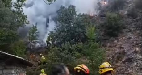 La tormenta eléctrica de esta mañana provoca un incendio en Los Palancares