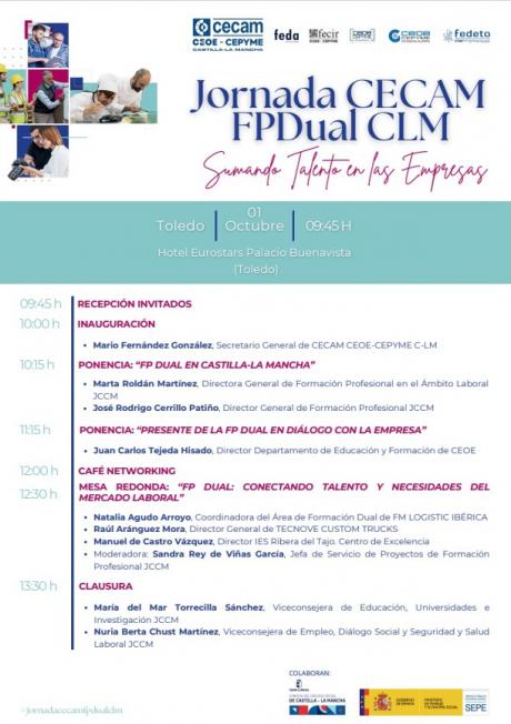 CEOE CEPYME Cuenca anima a sus empresas a participar en la jornada sobre FP Dual organizada por CECAM