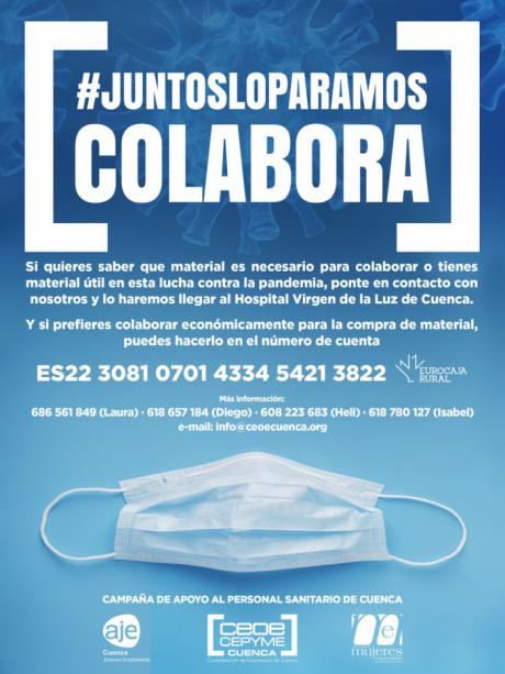 La Confederación de Empresarios lanza una campaña para colaborar en la adquisición de material durante la crisis del coronavirus