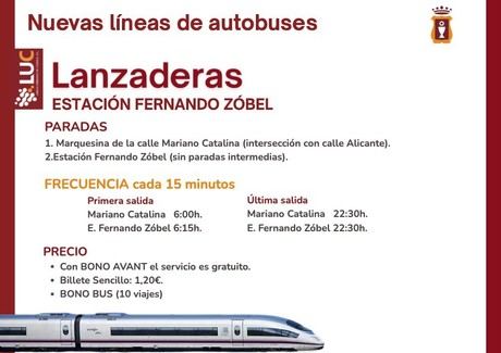 Las lanzaderas a la estación Cuenca-Fernando Zóbel tendrán una frecuencia de 15 minutos desde el lunes