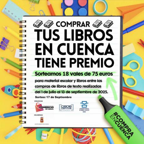 Las librerías de Cuenca premiarán a sus clientes con vales de 75 euros por comprar libros de texto