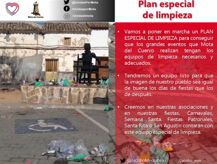 Medianero propone un “Plan Especial de Limpieza” para eventos