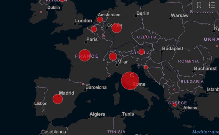 Mapa del coronavirus