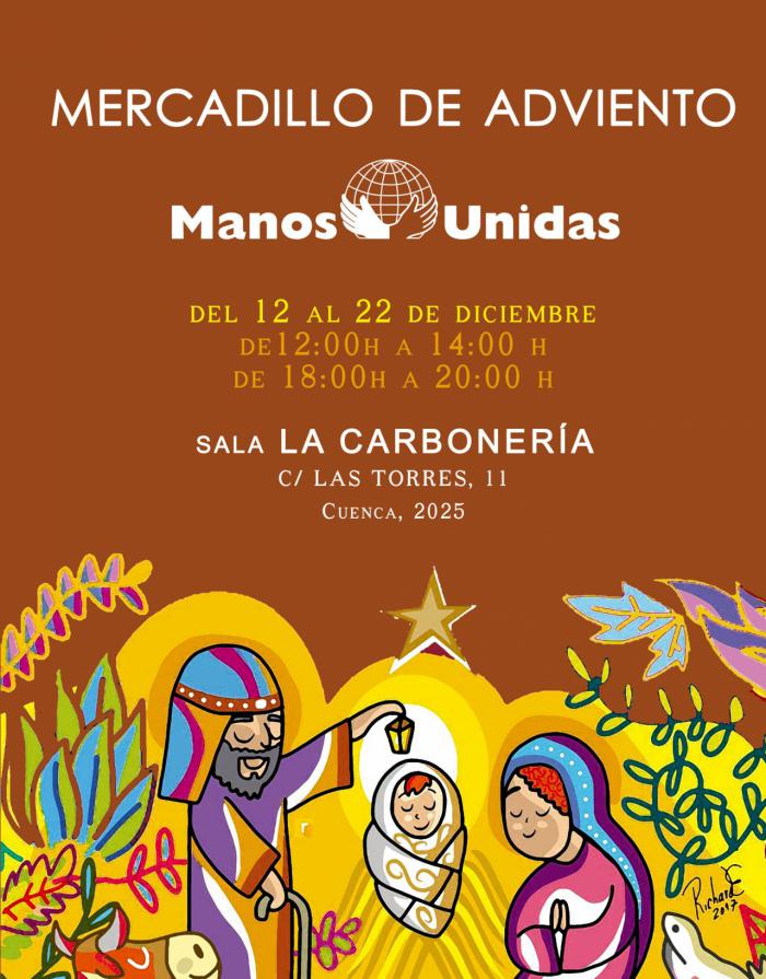 Productos solidarios del V Mercadillo de Adviento de Manos Unidas Cuenca, disponible en la Sala La Carbonería del 12 al 22 de diciembre.