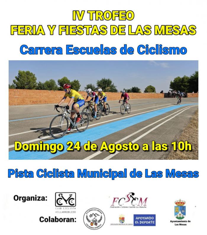 El IV Trofeo Feria y Fiestas de Las Mesas reúne a las escuelas de ciclismo en la Pista Municipal