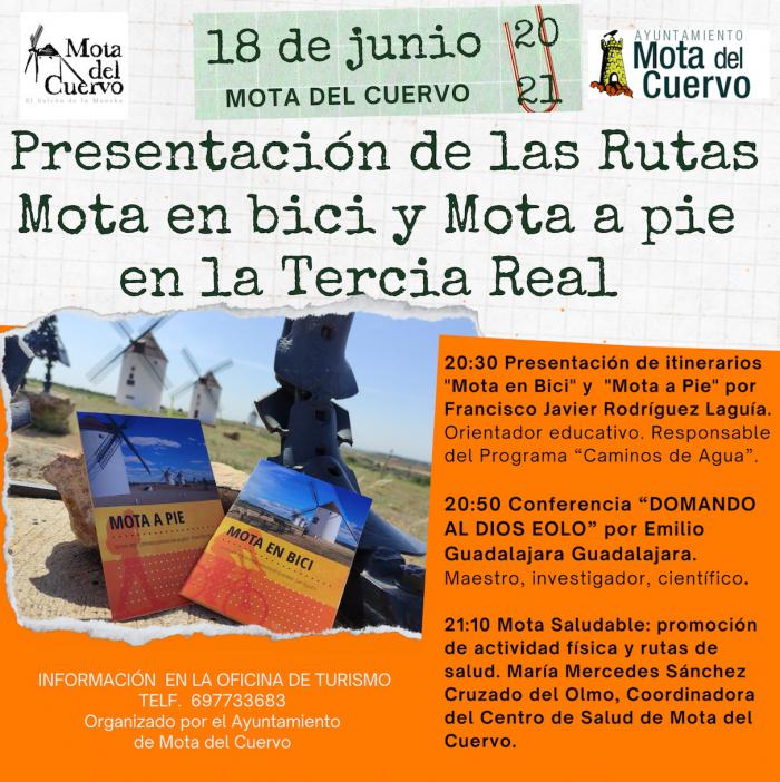 Turismo, deporte y salud unidos en la presentación de las Ruta Mota en bici y a pie