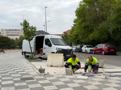 Nuevas mejoras en aceras y calzadas en el entorno del Parque de Santa Ana
