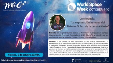 La exploración del espacio: Un viaje desde la Luna hasta Marte", tema estelar en la Semana Mundial del Espacio del Museo de las Ciencias