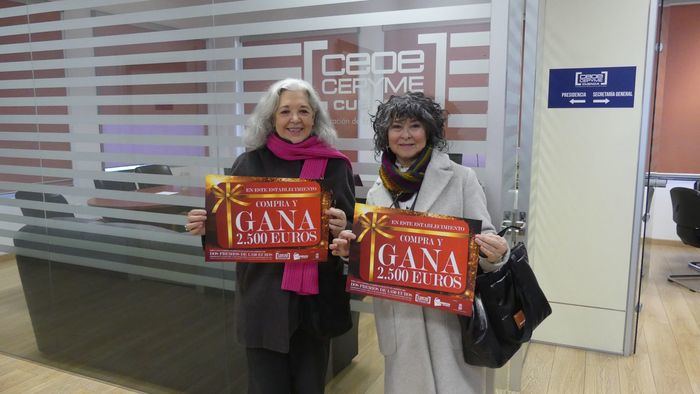 Ángela García y María Luisa Vallejo, ganadoras en la campaña Compra y Gana de CEOE CEPYME Cuenca