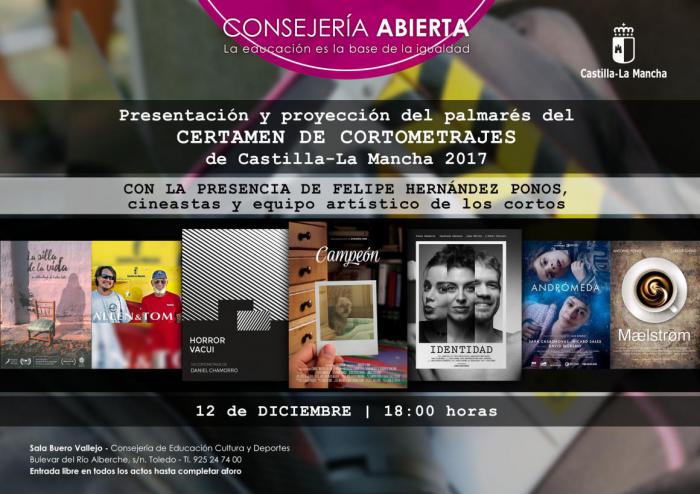 Lo mejor del cine corto de la región se dará cita el martes en ‘Consejería Abierta’, en un encuentro que contará con nombres como Hernández Ponos