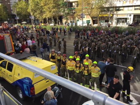 Efectivos del dispositivo INFOCAM del Gobierno de Castilla-La Mancha han participado en el desfile nacional con motivo del Día de la Hispanidad