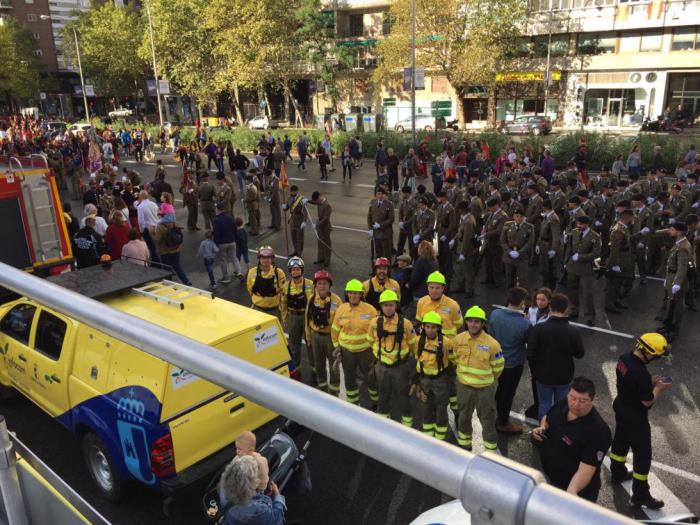Efectivos del dispositivo INFOCAM del Gobierno de Castilla-La Mancha han participado en el desfile nacional con motivo del Día de la Hispanidad
