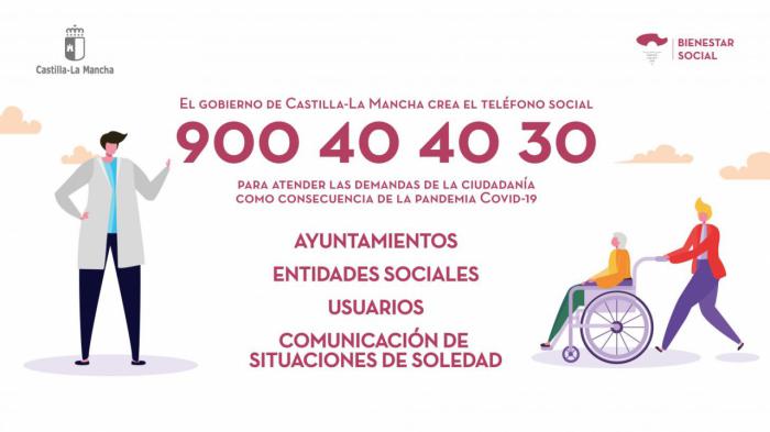 Se habilita el Teléfono Social para atender consultas relacionadas con el coronavirus