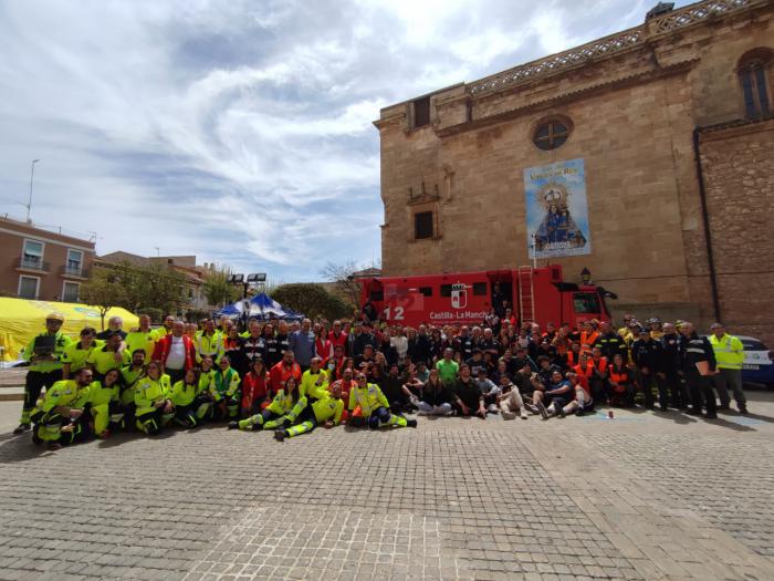 Más de 180 efectivos participan en un simulacro en San Clemente para asegurar una respuesta eficaz ante fenómenos meteorológicos adversos