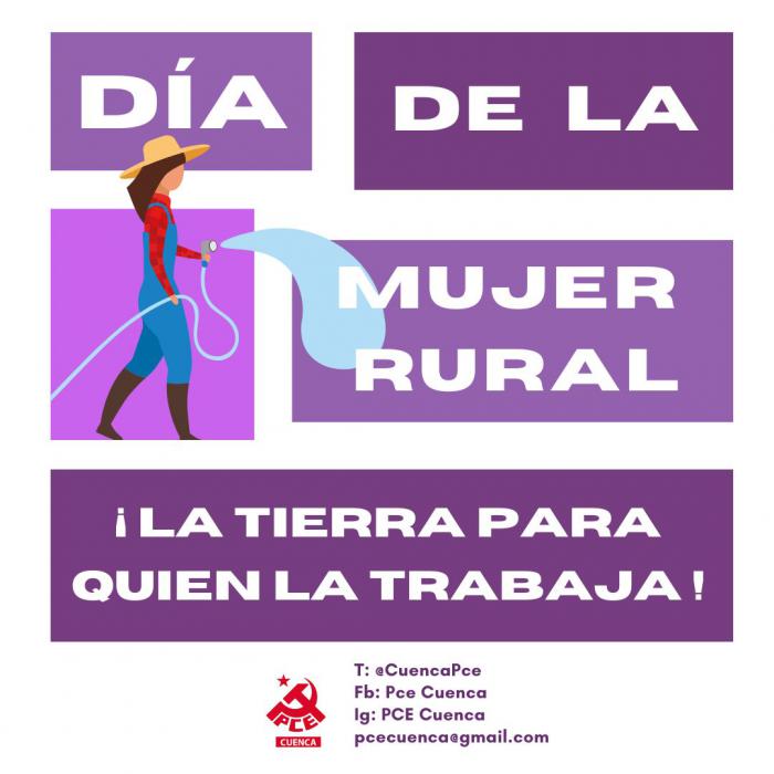 El PCE llama a apoyar a las mujeres del medio rural en el Día Internacional del 15 de octubre
