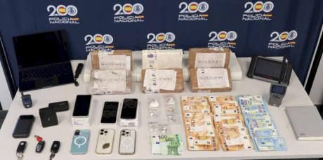 Dos detenidos en Cuenca con seis kilos de cocaína y 18.000 euros en efectivo