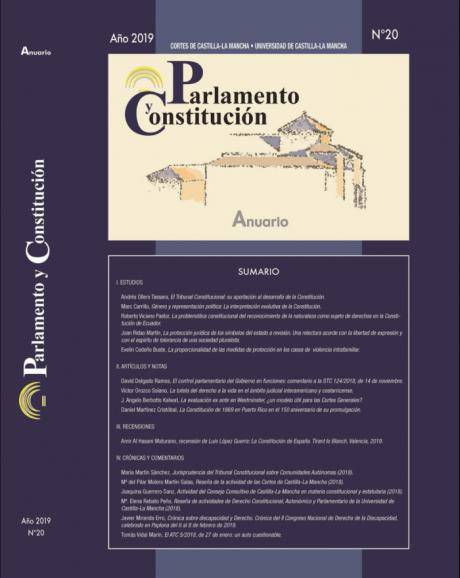 La revista ‘Parlamento y Constitución’ dispone de un nuevo portal en la web de las Cortes regionales