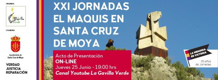 Las jornadas dedicadas a los maquis de Santa Cruz de Moya serán virtuales este año