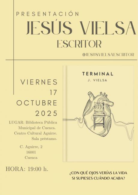La Biblioteca Municipal de Cuenca acoge la presentación del poemario Terminal de Jesús Vielsa