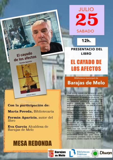 Barajas de Melo acoge la presentación de la novela El cayado de los afectos, de Fermín Aparicio