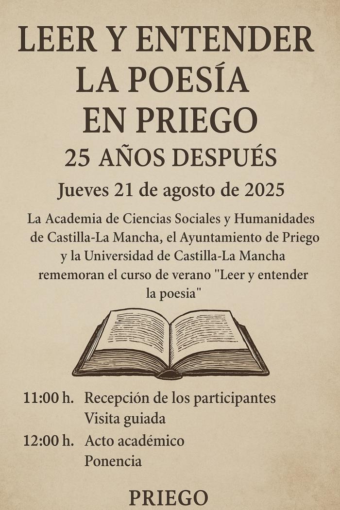 Priego rememora 25 años después el curso de verano “Leer y entender la Poesía”