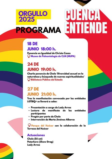 Cuenca celebra el Orgullo LGTBI 2025 con una jornada festiva y reivindicativa bajo el lema 'Cuenca entiende'